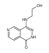 4-(2-hydroxyethylamino)pyrido(3,4-d)pyridazine-1(2H)-one结构式