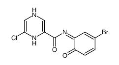 N-(3-bromo-6-oxocyclohexa-2,4-dien-1-ylidene)-6-chloro-1,4-dihydropyrazine-2-carboxamide结构式