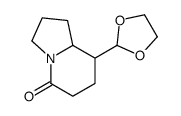 8-(1,3-dioxolan-2-yl)-2,3,6,7,8,8a-hexahydro-1H-indolizin-5-one结构式