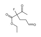 ethyl 2-acetyl-2-fluoro-5-oxopentanoate结构式