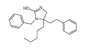 1-benzyl-5-pentyl-5-(2-phenylethyl)imidazolidin-2-one Structure