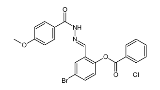 Benzoic acid, 2-chloro-, 4-bromo-2-[[2-(4-methoxybenzoyl)hydrazinylidene]methyl]phenyl ester结构式