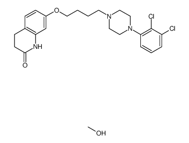 7-[4-[4-(2,3-dichlorophenyl)-1-piperazinyl]butoxy]-3,4-dihydro-2(1H)-quinolinone methanol solvate结构式