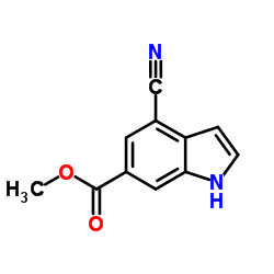 Methyl 4-cyano-1H-indole-6-carboxylate structure