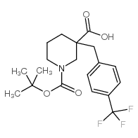 1-[(叔丁基)氧基羰基]-3-[4-(三氟甲基)苄基]哌啶-3-羧酸图片