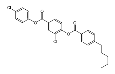 (4-chlorophenyl) 3-chloro-4-(4-pentylbenzoyl)oxybenzoate结构式