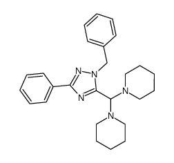 1-Benzyl-5-dipiperidinomethyl-3-phenyl-1,2,4-triazol结构式