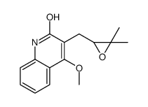 3-[(3,3-dimethyloxiran-2-yl)methyl]-4-methoxy-1H-quinolin-2-one结构式