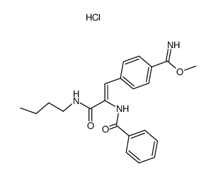 4-((Z)-2-Benzoylamino-2-butylcarbamoyl-vinyl)-benzimidic acid methyl ester; hydrochloride Structure