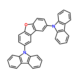 9,9'-Dibenzo[b,d]furan-2,8-diylbis(9H-carbazole)结构式
