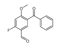5-benzoyl-2-fluoro-4-methoxybenzaldehyde结构式