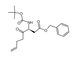 (3S)-tert-butoxycarbonylamino-4-oxooct-7-enoic acid benzyl ester结构式