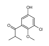 1-(3-chloro-5-hydroxy-2-methoxyphenyl)-2-methylpropan-1-one结构式