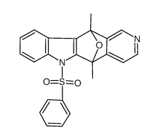 6-(Phenylsulfonyl)-5,11-epoxy-5,11-dimethyl-5,11-dihydropyrido<4.3-b>carbazole Structure