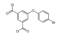 5-(4-bromophenoxy)benzene-1,3-dicarbonyl chloride结构式