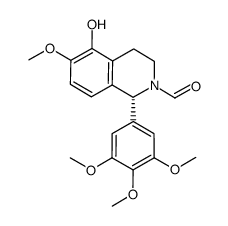 (1R)-1-(3,4,5-trimethoxyphenyl)-2-formyl-5-hydroxy-6-methoxy-1,2,3,4-tetrahydroisoquinoline Structure