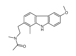 N-[2-(6-methoxy-1-methyl-9H-carbazol-2-yl)ethyl]-N-methylacetamide结构式