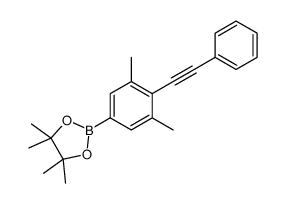 2-[3,5-dimethyl-4-(2-phenylethynyl)phenyl]-4,4,5,5-tetramethyl-1,3,2-dioxaborolane Structure