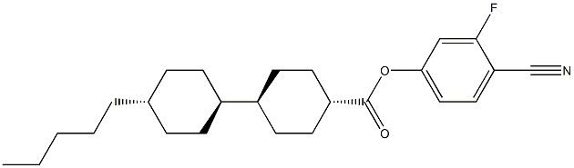 (trans,trans)-4'-Pentyl-[1,1'-bicyclohexyl]-4-carboxylic acid 4-cyano-3-fluorophenyl ester structure