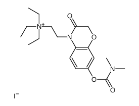 2-[7-(dimethylcarbamoyloxy)-3-oxo-1,4-benzoxazin-4-yl]ethyl-triethylazanium,iodide结构式