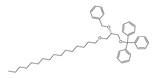 (S)-2-benzyloxy-1-hexadecyloxy-3-trityloxy-propane结构式