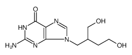 6H-Purin-6-one, 2-amino-1,9-dihydro-9-[4-hydroxy-2-(hydroxymethyl)butyl] Structure