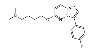 {4-[3-(4-fluoro-phenyl)-imidazo[1,2-b]pyridazin-6-yloxy]-butyl}-dimethyl-amine结构式