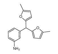 3-[bis(5-methyl-2-furyl)methyl]aniline Structure