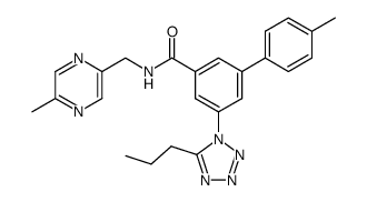 4′-methyl-5-(5-propyltetrazol-1-yl)biphenyl-3-carboxylic acid (5-methylpyrazin-2-yl-methyl)amide Structure