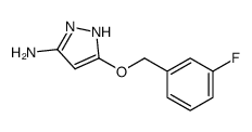 5-[(3-fluorophenyl)methoxy]-1H-pyrazol-3-amine结构式