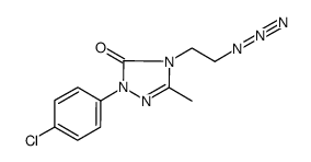 2-(4-chlorophenyl)-4-(2-azidoethyl)-5-methyl-2,4-dihydro-3H-1,2,4-triazol-3-one结构式