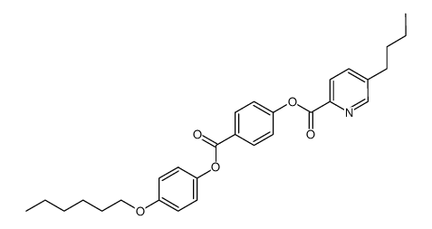 5-Butyl-pyridine-2-carboxylic acid 4-(4-hexyloxy-phenoxycarbonyl)-phenyl ester Structure