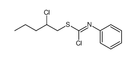 S-<2-Chlor-pentyl>-N-phenyl-isothiocarbamoylchlorid结构式