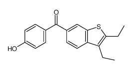 (2,3-diethyl-benzo[b]thiophen-6-yl)-(4-hydroxy-phenyl)-methanone结构式