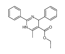 4-Methyl-2,6-diphenyl-1,6-dihydro-pyrimidine-5-carboxylic acid ethyl ester结构式