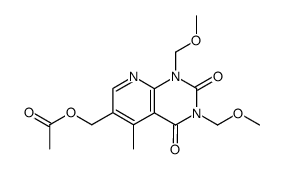 (1,3-bis(methoxymethyl)-5-methyl-2,4-dioxo-1,2,3,4-tetrahydropyrido[2,3-d]pyrimidin-6-yl)methyl acetate结构式