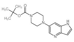 4-(1H-吡咯并[3,2-b]吡啶-6-基)-哌嗪-1-羧酸叔丁酯结构式