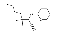 4,4-dimethyl-1-octyn-3-ol tetrahydropyran-2-yl ether结构式