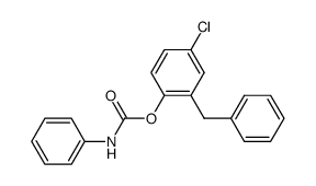 phenyl-carbamic acid-(2-benzyl-4-chloro-phenyl ester)结构式