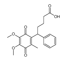 5-(4,5-dimethoxy-2-methyl-3,6-dioxocyclohexa-1,4-dien-1-yl)-5-phenylpentanoic acid Structure
