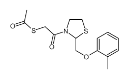 S-[2-[2-[(2-methylphenoxy)methyl]-1,3-thiazolidin-3-yl]-2-oxoethyl] ethanethioate Structure