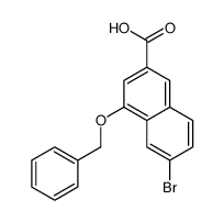 6-溴-4-(苯基甲氧基)-2-萘羧酸结构式