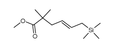 methyl 2,2-dimethyl-6-(trimethylsilyl)hex-4-enoate结构式