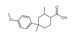 acide anisyl-4 dimethyl-2,4 cyclopentane carboxylique Structure