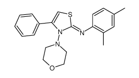 N-(2,4-dimethylphenyl)-3-morpholin-4-yl-4-phenyl-1,3-thiazol-2-imine Structure