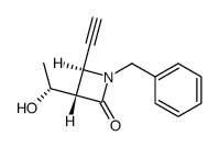 (3S,4S)-1-benzyl-4-ethynyl-3-((R)-1-hydroxyethyl)azetidin-2-one Structure