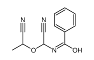 N-[cyano(1-cyanoethoxy)methyl]benzamide Structure