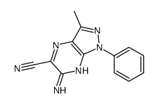 6-amino-3-methyl-1-phenylpyrazolo[3,4-b]pyrazine-5-carbonitrile结构式