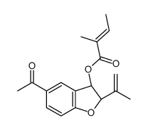 [(2S,3R)-5-acetyl-2-prop-1-en-2-yl-2,3-dihydro-1-benzofuran-3-yl] (Z)-2-methylbut-2-enoate结构式