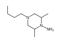 1-Piperazinamine,4-butyl-2,6-dimethyl-(9CI) structure